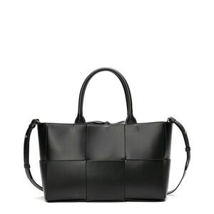 Tiffany & Fred Paris Woven Smooth Leather Tote, Black